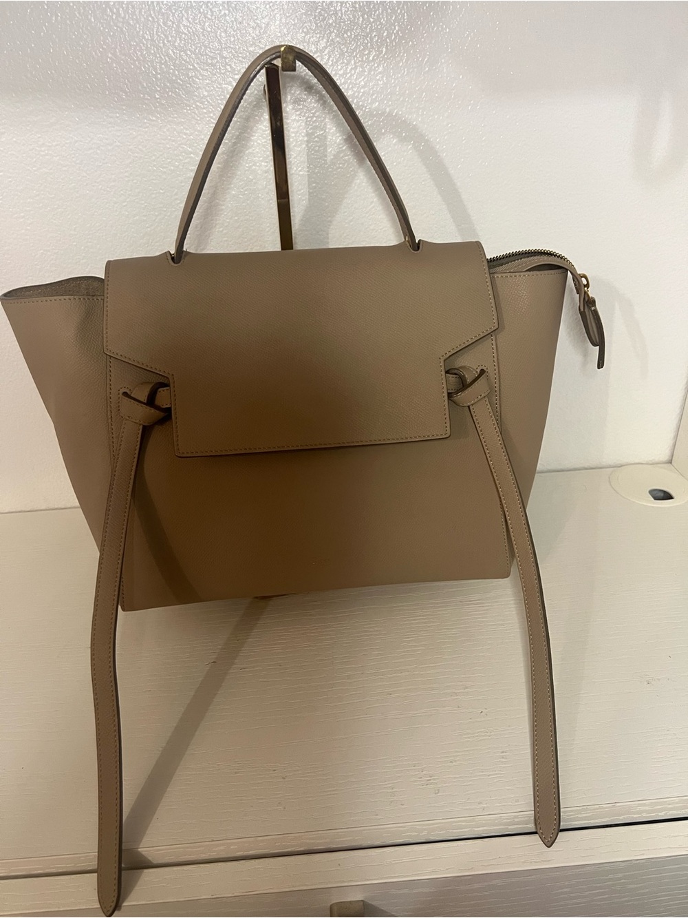 Celine Belt Bag Mini Beige Leather Handbag - Picture 2 of 16
